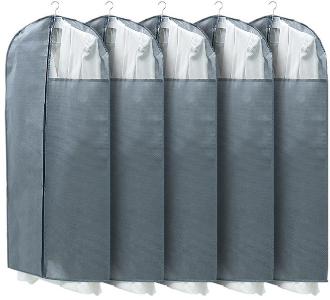 아모란나 더명품 부직포 옷커버 플러스 5P세트 롱사이즈 코트 패딩 보관, 1개, 5개입