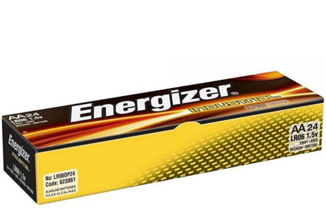에너자이저 Energizer 산업용 AA 알카라인 배터리 24개 (6개 팩) 199626, 에너자이저 Energizer 산업용 AA 알카라인 배터