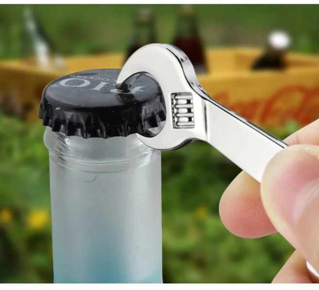 비엘스키 금속 렌치 모양 병따개 열쇠고리 스패너, 1개, 병뚜껑오프너 BL00191