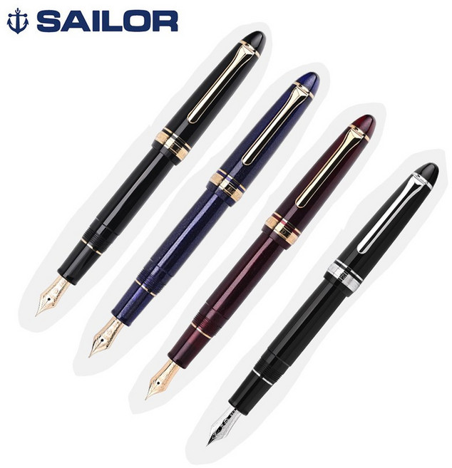 세일러 프로피트 라이트 블랙 금장 14K 만년필 [색상 선택], 블랙 은장, EF(가는촉)