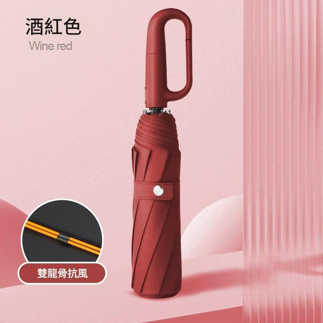黑膠UV防曬手動摺疊雨傘 撐開直徑95CM