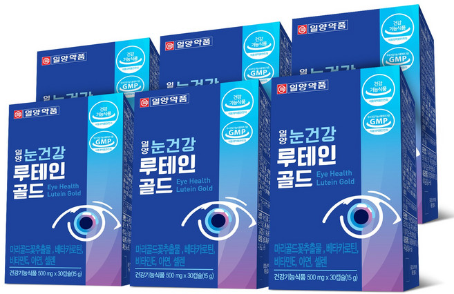 일양약품 눈건강 루테인 골드, 30정, 6개