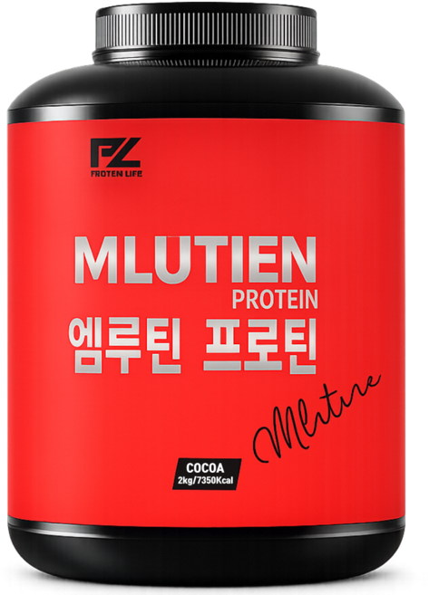 엠루틴프로틴 헬스단백질보충제 근육증가 프로틴, 1개, 2kg