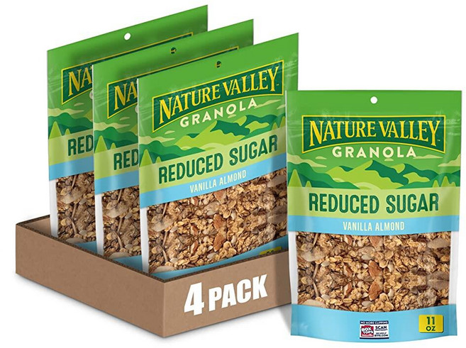 Nature Valley 바닐라 아몬드 저설탕 그래놀라 325ml(11온스) 백, 1개
