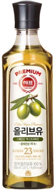 사조대림 해표 압착 올리브유 500ml x 6개