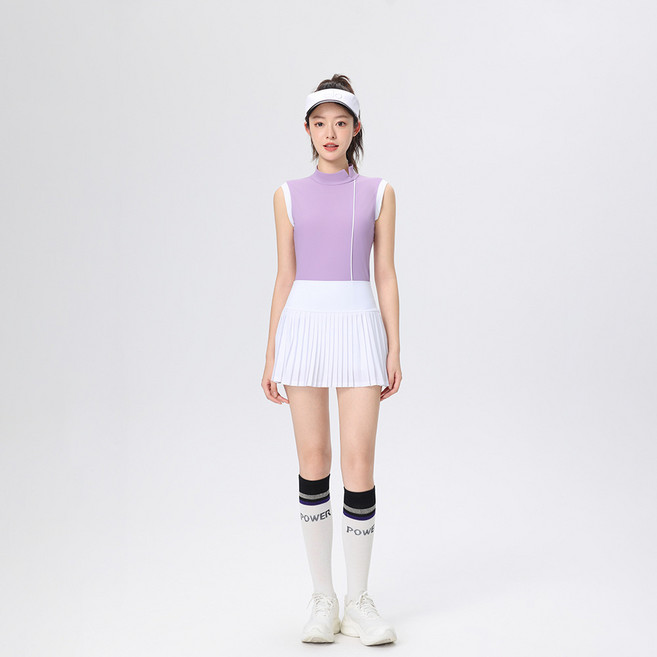 【韓版速幹】運動T恤 棒球服 網球服 高爾夫服 跑步服 無袖上衣 拼接設計 透氣速幹 夏季運動 女士專屬 韓式潮流