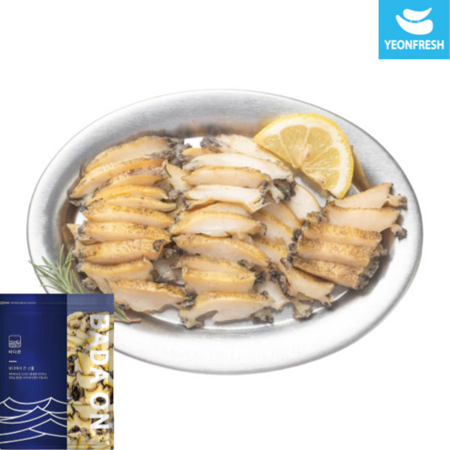(찐슬라이스3팩)연프레시 손질된 찐슬전복100gx3팩(내장미포함), 1세트, 단품