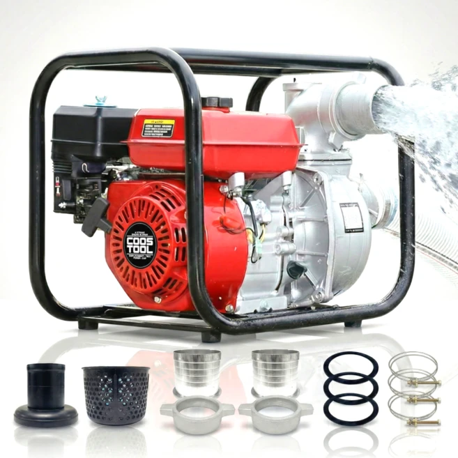코스툴 4행정 3인치 양수기 펌프 7.5마력 엔진 가솔린, 1개 - 쿠팡