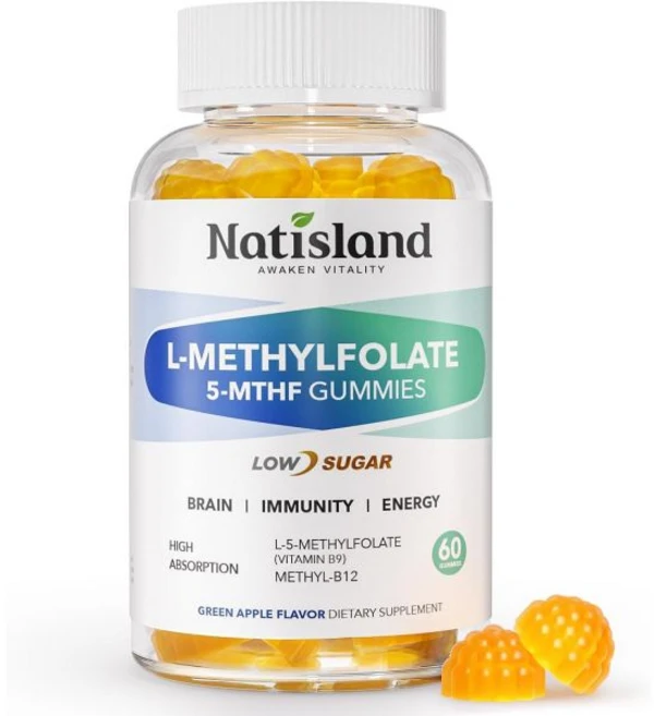 L Methylfolate Gummies 5-MTHF 1mg Gummies for Kids & Adults - 4+ Methyl Folate and B12 supplemen, 1 Pack, 1개 - 쿠팡