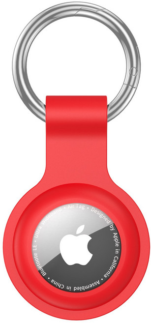 애플 에어태그2 보호 케이스, 1개, 레드