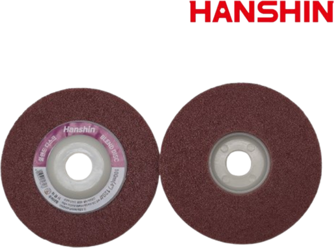 한신 수세미 블랜드 디스크 4인치 연마 맥스랩 베벨 부직포 스카치 녹제거, 120방