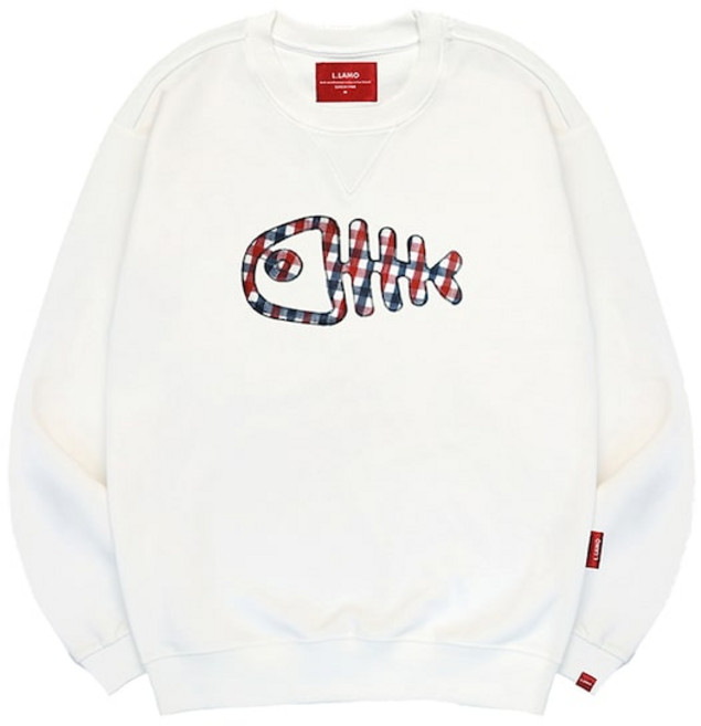 L.LAMO 엘라모 3M 엠보체크피쉬 맨투맨 남녀공용 빅사이즈 S~4XL