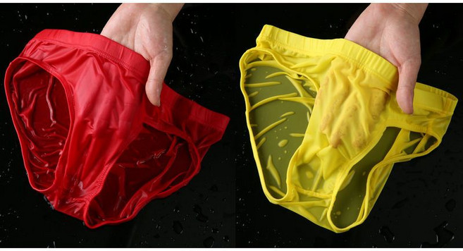 셀럽당 남성 137kg 아이스실크 시스루 무자국 베어핏 삼각 팬티 세트