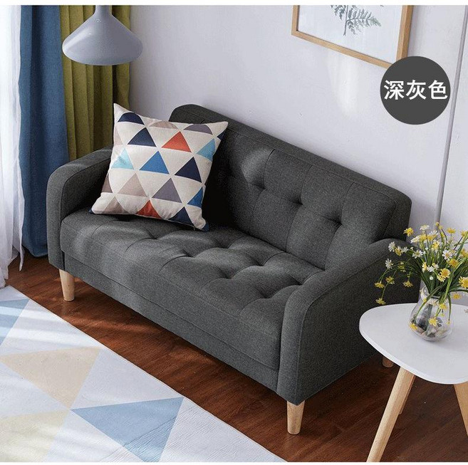 패브릭 2인용 쇼파 기능성 모듈 거실 원룸 편안한 가정용 대기실 소파 스윙, I. 어두운 회색