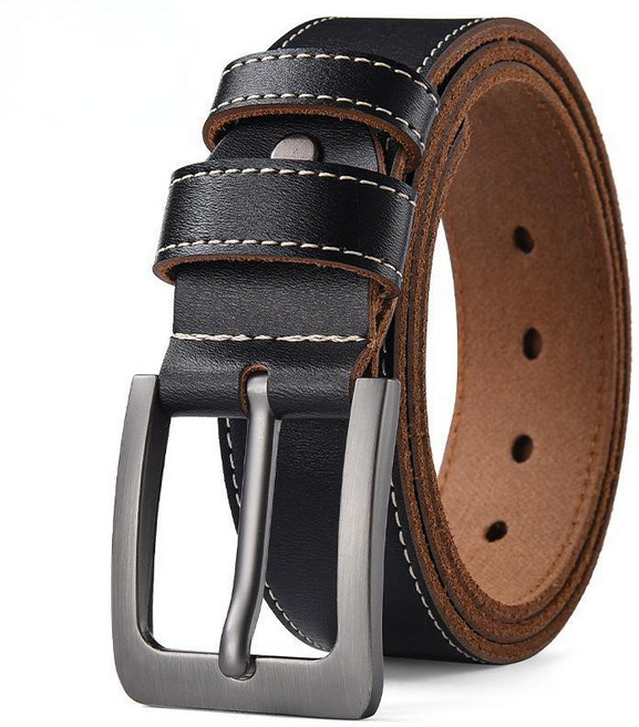真皮皮帶 男士商務牛皮針釦皮帶 加長大碼170cm褲帶 3.8公分寬