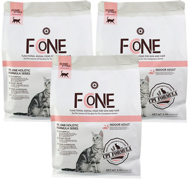 에프씨원 하이포알러제닉 가수분해 고양이사료 6kg 전연령, 닭+오리, 2kg, 3개