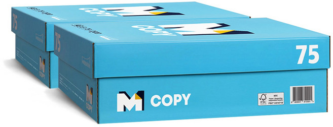 무림 엠카피(M COPY) A3용지 75g 복사용지 2박스(2500매), 2박스