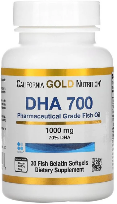 캘리포니아골드뉴트리션 DHA 700 파머수티컬 그레이드 피쉬 오일 젤라틴 소프트젤, 1개, 30정 - 쿠팡