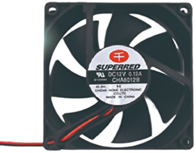 SUPERRED 12公分機殼散熱風扇, 黑色, 1個, 無