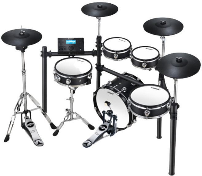 Asanasi 전자 드럼 MX516 리얼 키트 성인 초보 교육용 4심벌즈 기계식 하이햇, MX516 5 드럼 4 심벌즈, 1개