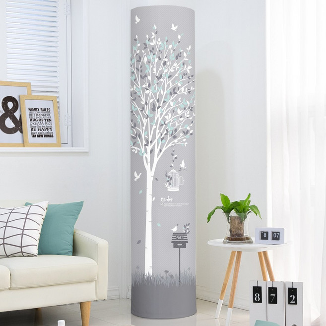 다샵 스탠드 에어컨 커버 3중직 원형스판, 시크릿가든