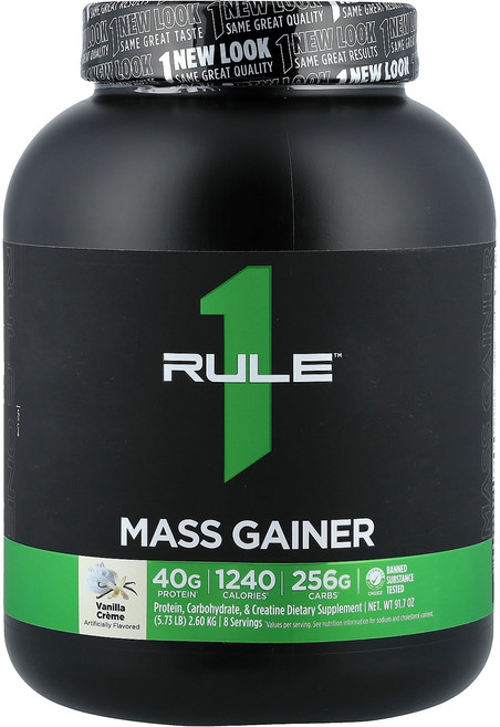 Rule One Proteins 룰원프로틴 매스 게이너 바닐라 크림 5.73lb 2.6kg 프로틴 단백질보충제, 1개