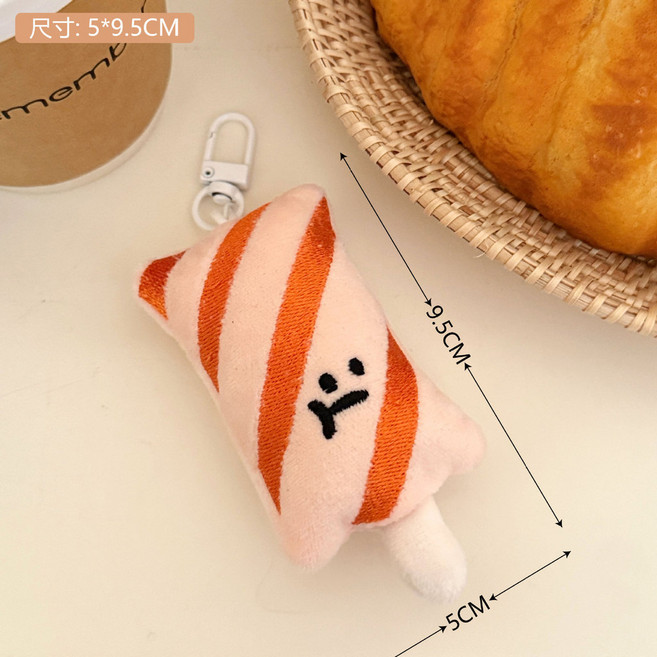 美食毛絨掛件 關東煮飾品 吊飾 小禮品 仿真食玩鑰匙扣, 創意掛件【魚籽】1個, 1個