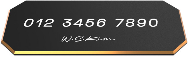 발키리스 풀메탈 테일러드 주차번호판, 블랙, 1개