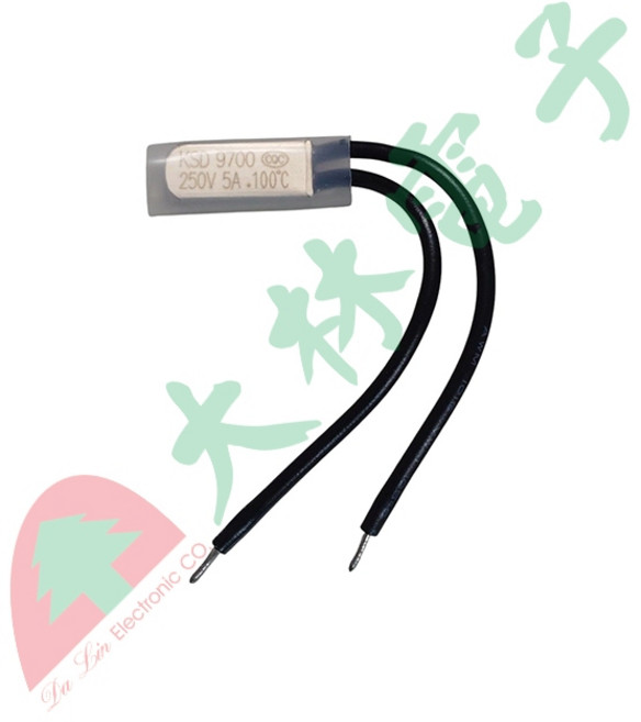 KSD9700 溫度開關 常閉型可復式 250V/5A 100°C, 1個, 100度
