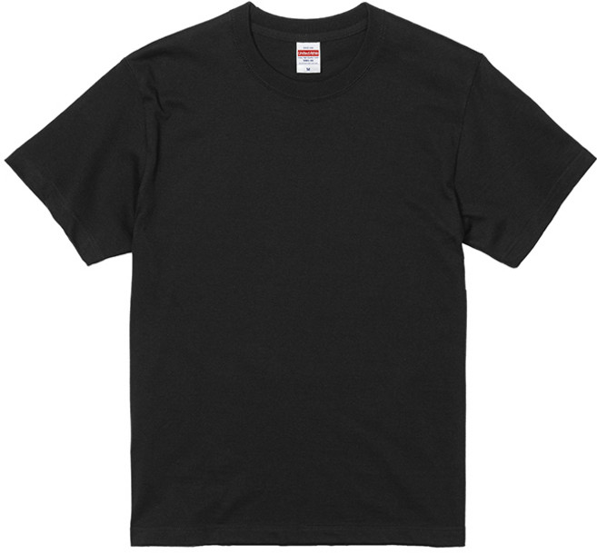 United Athle 日本頂級柔棉圓領素Tee 5.6 oz 5001-01【UA5001】, 黑