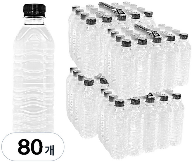 순창샘물 무라벨, 80개, 500ml