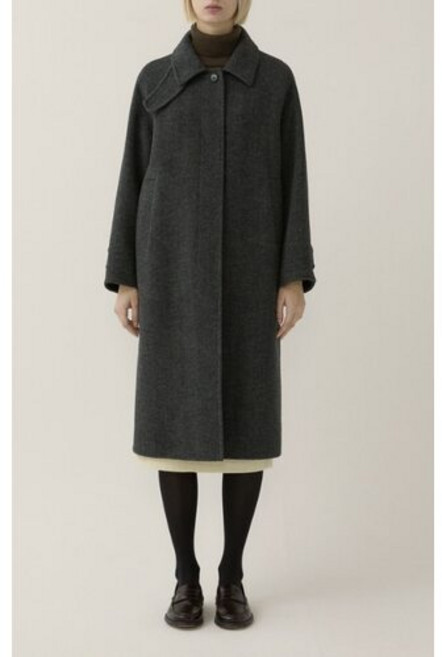 [국내백화점] 리스트 여성 헤링본 싱글 하이넥 코트 겨울 울 혼방 아우터