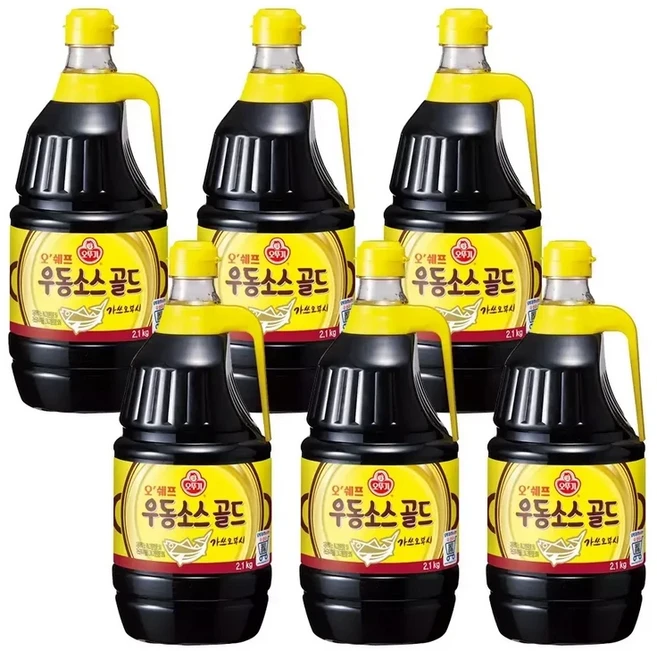 오쉐프 우동소스골드 2.1KG 6개 일식 양념 육수 국물 간장, 1개