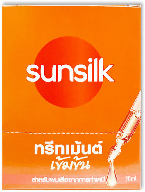 태국 썬실크 sunsilk 오렌지색 파워샷 여행용 일회용 20ML 헤어 트리트먼트, 20개