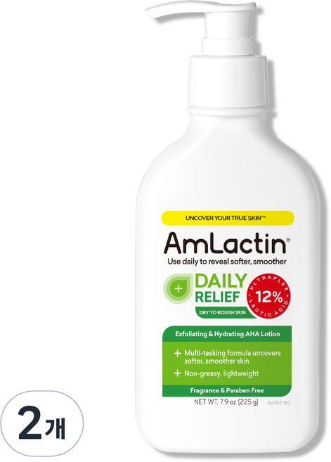 엠락틴 락틱애씨드 데일리 릴리프 12% 각질개선 고보습 젖산로션, 2개, 225g
