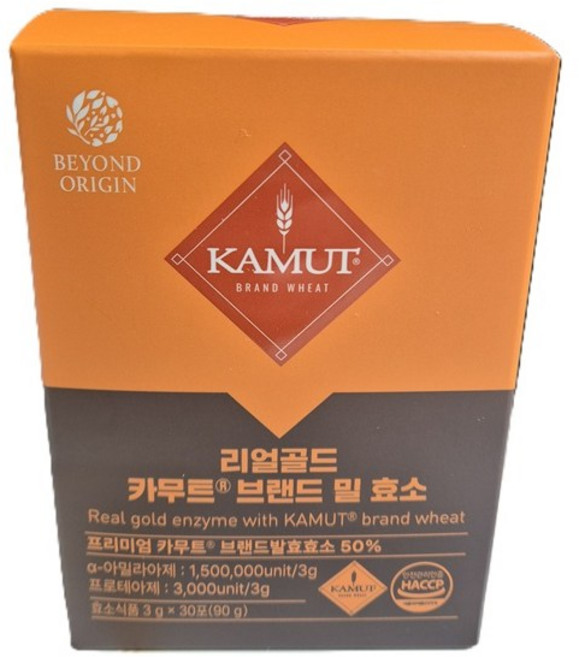 리얼골드 카무트 브랜드 밀 효소, 4개, 90g