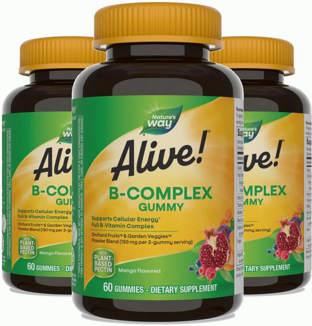 네이쳐스웨이 얼라이브! B-컴플렉스 구미, 3개, 60정 - 쿠팡