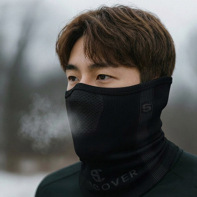 쉬핑 자외선차단마스크 골프마스크 바라클라바 햇빛가리개, 1개, 블랙