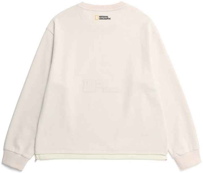 내셔널지오그래픽 [백화점정품] 여성 밑단 레이어드 스트링 맨투맨 N231WSW020