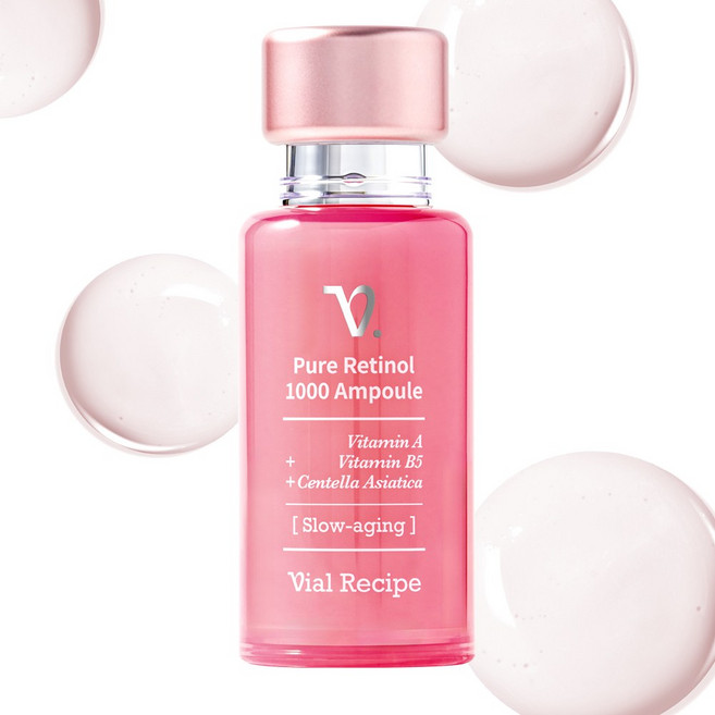 바이알레시피 레티놀 1000IU 주름 모공 탄력 안면리프팅 비타민A 저자극 모공앰플, 1개, 30ml