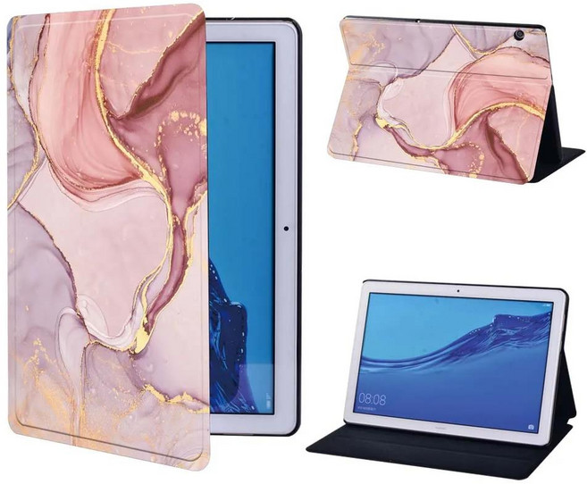 화웨이 미디어패드 T3 8.0/T3 10 9.6 인치 T5 10.1 M5 라이트 8 접이식 태블릿 가죽 보호 케이스, 02 T3 8.0 KOB-L09, 14 peach color