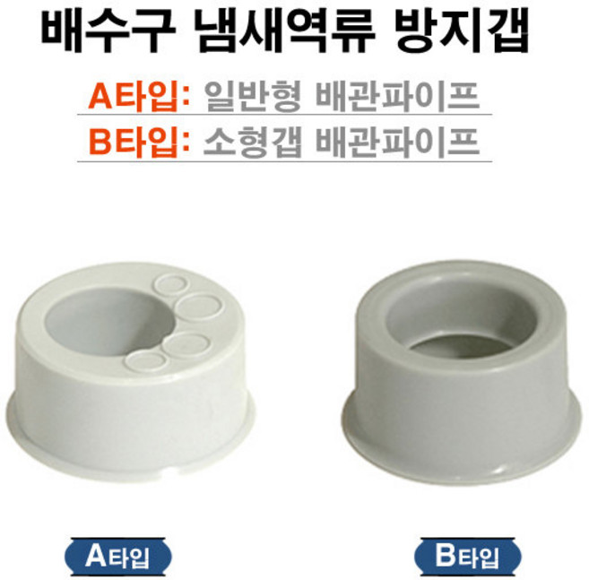 배수구냄새방지캡/악취방지캡/이크린주방/냄새방지/, B타입 소형용, 1개