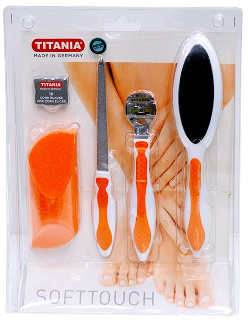 티타니아 소프트터치 발각질제거 5종 세트, 오렌지