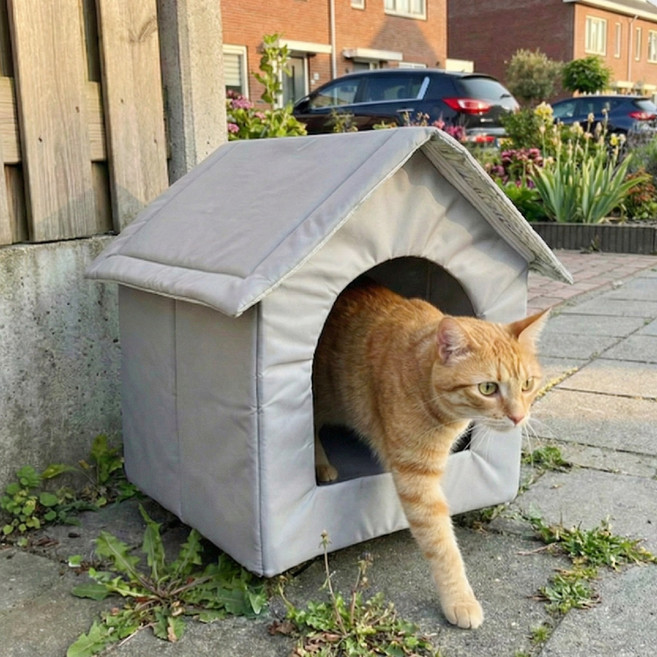 고냥냥 2세대 겨울 고양이 숨숨집, 1개, 그레이