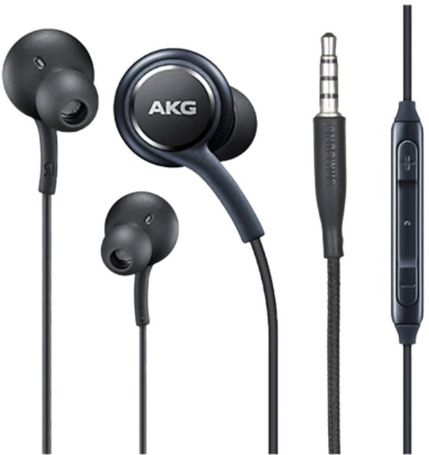 삼성 정품 AKG 유선이어폰 3.5파이 스마트폰 S10 S9 S8 노트9 노트8 갤럭시 화이트/블랙, 1개입, 블랙
