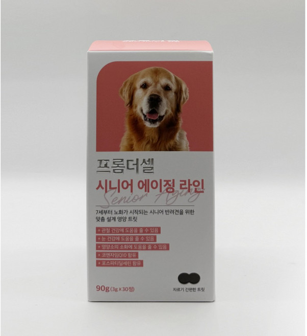 프롬더셀 강아지 노견전용 관절 피부 눈건강 백내장 치매 항산화 종합영양제, 30정, 1개