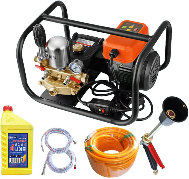 대덕테크 220V 파워분무기 동력분무기 농업용 분무기 농약 살포기 고압 세척기, 1개