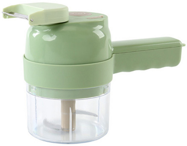 부로무역 야채다지기 전동 만능 채칼 슬라이서, 그린, 1개
