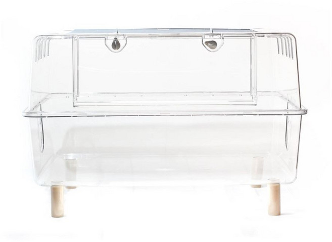 BAOLIDE 倉鼠水晶籠 62cm 壓克力飼養箱 可堆疊設計, 1個, 62水晶空籠(附贈底座4隻), 透明