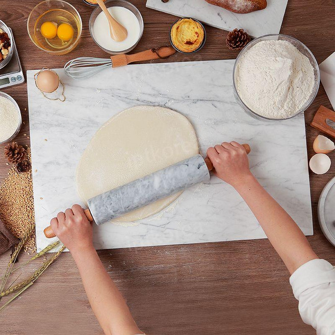 천연 대리석 도마 플레이트 베이킹 치즈 빵 베이커리, 20x30cm 직사각형, 1개